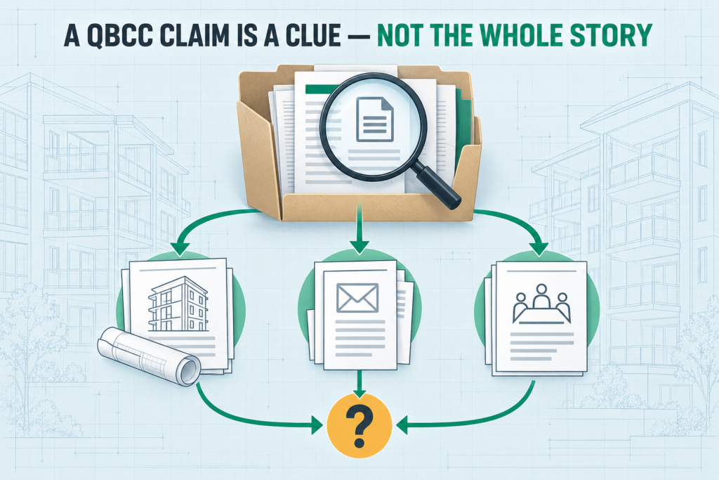 A body corporate QBCC claim is a clue