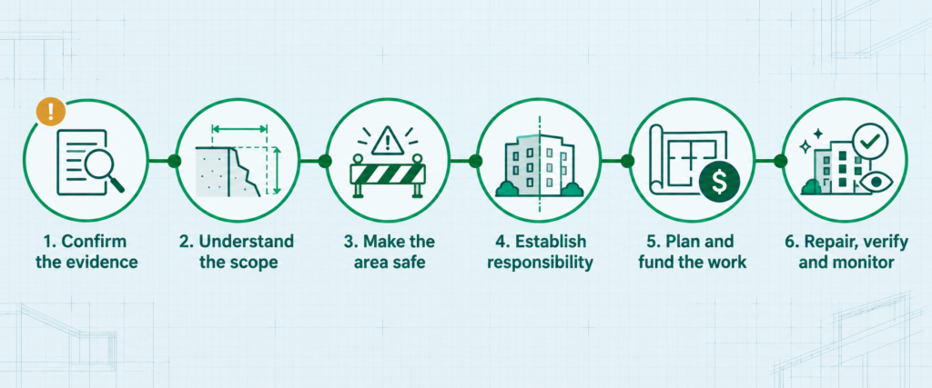 Patheway for rectifying defects in common property